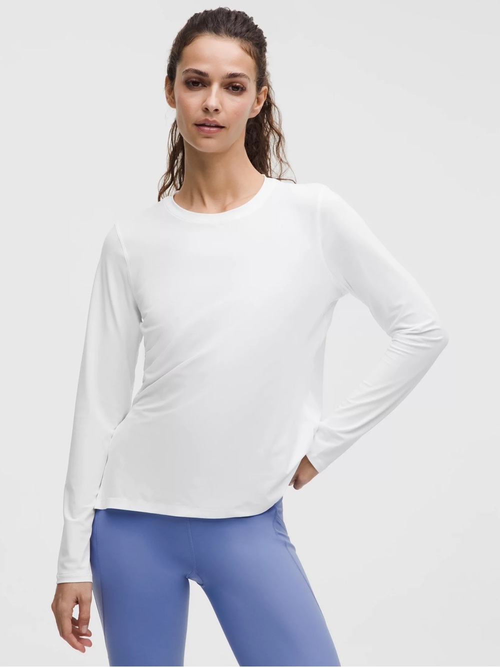 LULULEMON UV-Protective Side Ruched Running Long Sleeve SIZE M